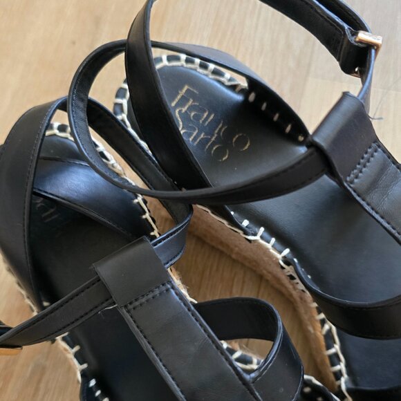 Franco Sarto Black Wedge Sandals - Picture 6 of 6